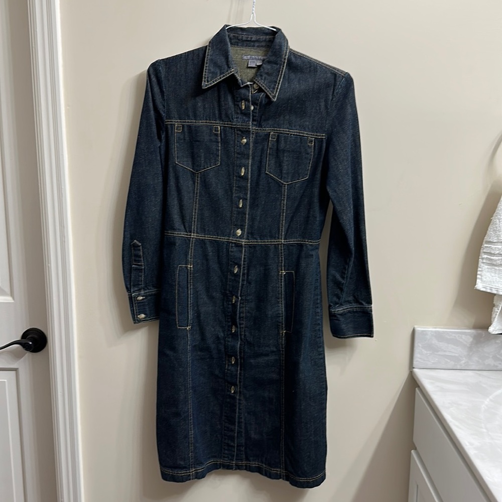 Zara Trafaluc dark denim dress.  Size 4.